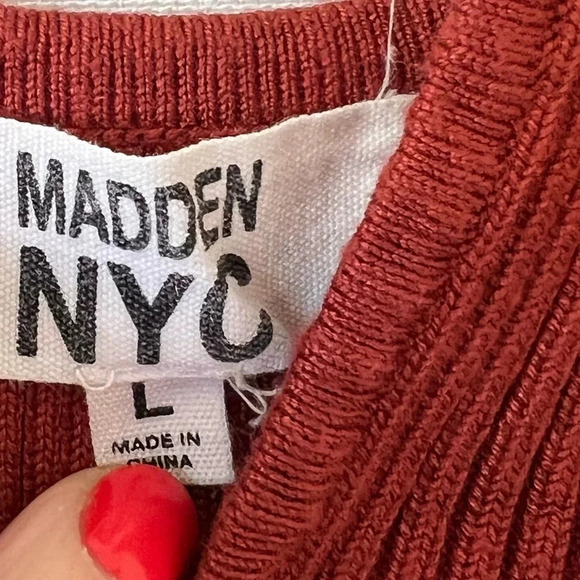 Madden NYC Sweater Dress with Long Sleeves - Picture 7 of 7